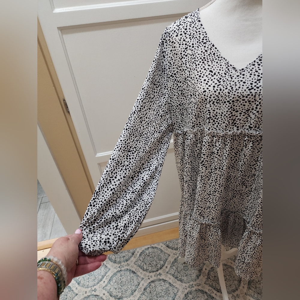 SHEIN Women's Black and White Polka Dot Dress - Picture 8 of 13